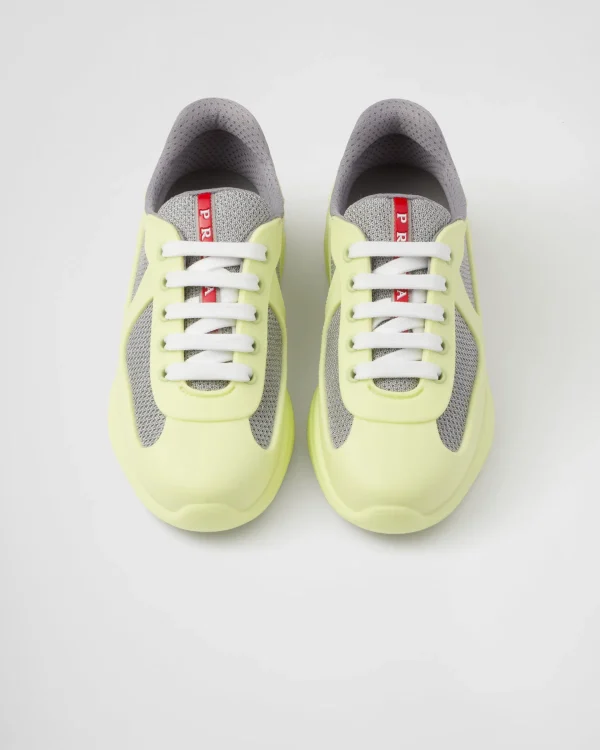 Sneakers | Women's Collection*Prada America's Cup Soft rubber and bike fabric sneakers Pistachiogreen