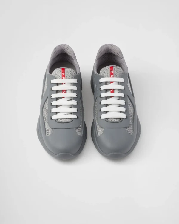 America's Cup | Sneakers*Prada America's Cup Soft rubber and bike fabric sneakers Steelgray