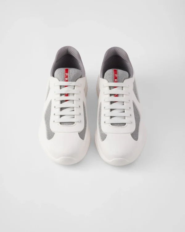 America's Cup | Sneakers*Prada America's Cup Soft rubber and bike fabric sneakers White