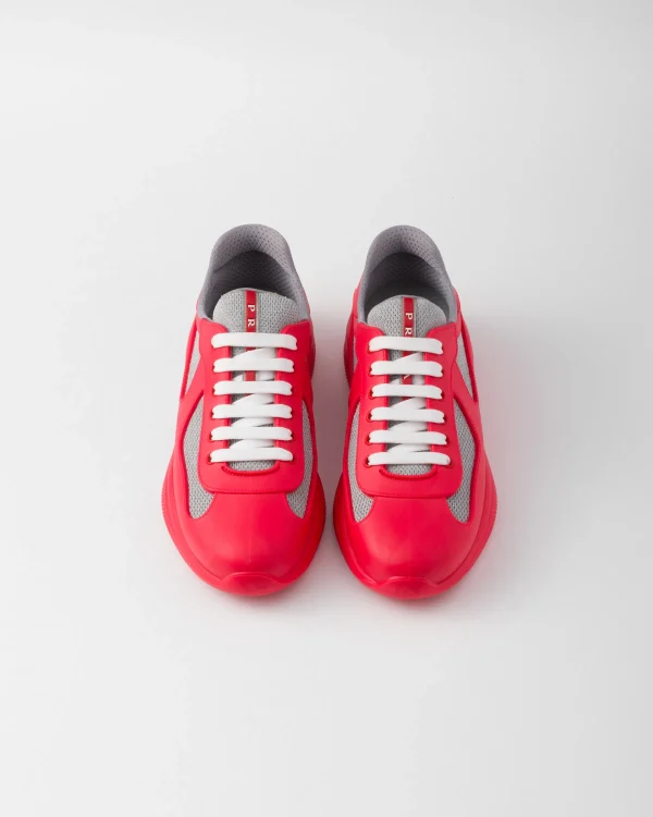 America's Cup | Sneakers*Prada America's Cup Soft rubber and bike fabric sneakers Red