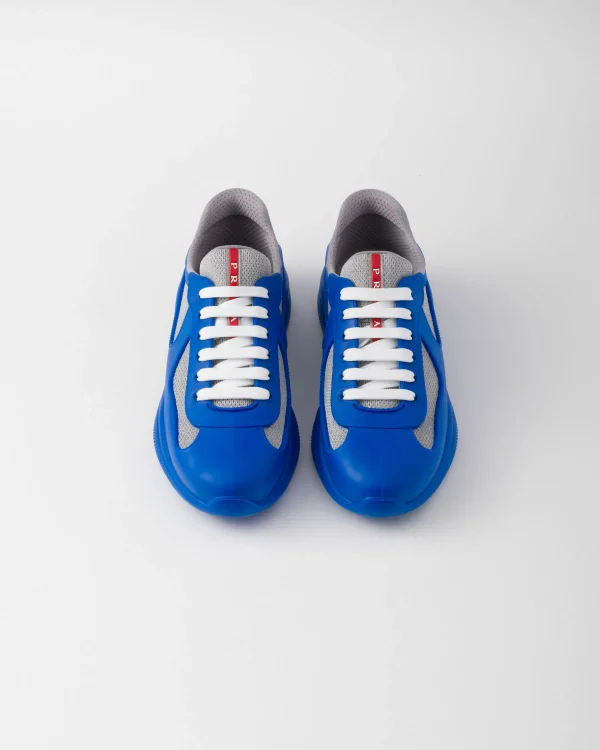 America's Cup | Sneakers*Prada America's Cup Soft rubber and bike fabric sneakers Sapphireblue