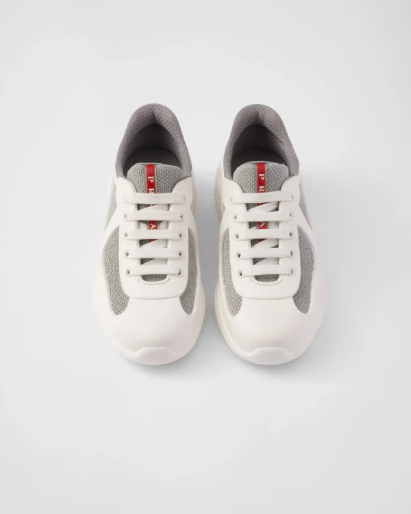 Sneakers | Women's Collection*Prada America's Cup Soft rubber and bike fabric sneakers White