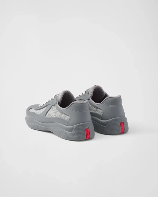 America's Cup | Sneakers*Prada America's Cup Soft rubber and bike fabric sneakers Steelgray