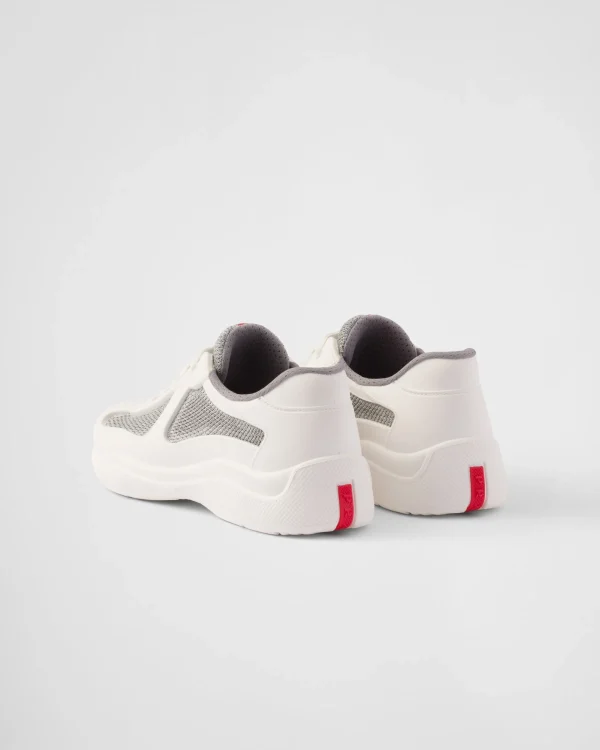 Sneakers | Women's Collection*Prada America's Cup Soft rubber and bike fabric sneakers White