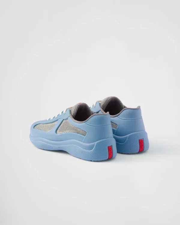 Sneakers | Women's Collection*Prada America's Cup Soft rubber and bike fabric sneakers Lightblue