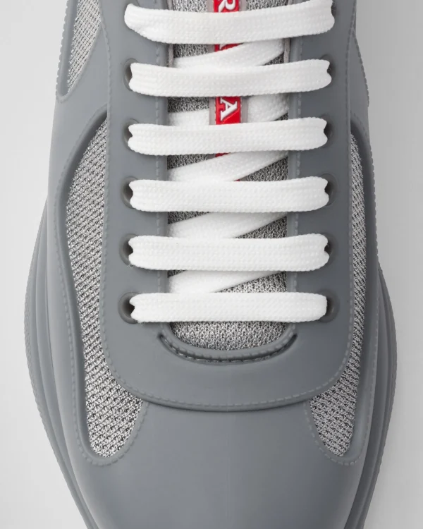 America's Cup | Sneakers*Prada America's Cup Soft rubber and bike fabric sneakers Steelgray