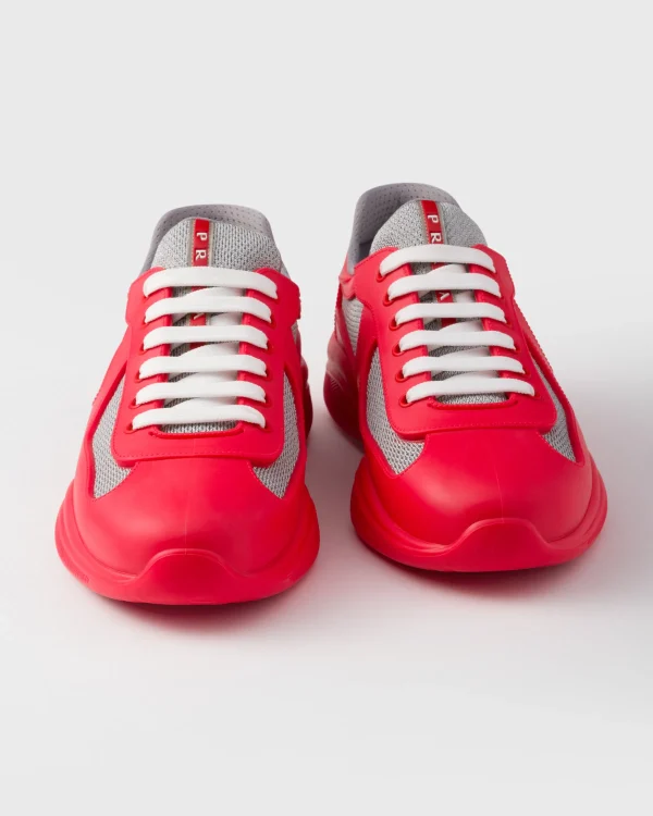 America's Cup | Sneakers*Prada America's Cup Soft rubber and bike fabric sneakers Red