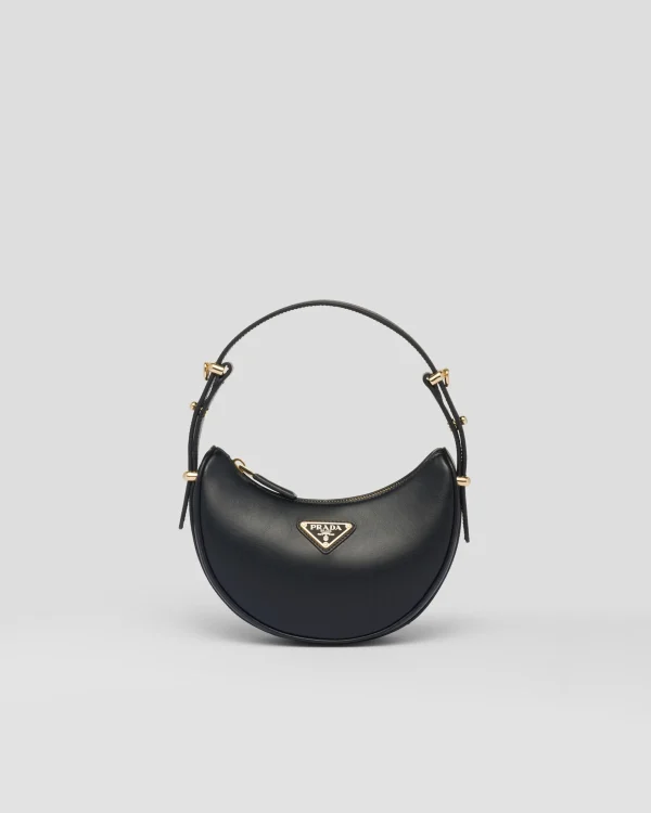 Mini Bags | Mini Bags*Prada Arqué leather mini shoulder bag Black