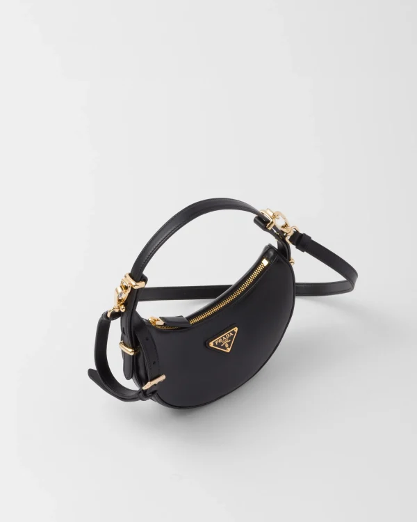 Mini Bags | Mini Bags*Prada Arqué leather mini shoulder bag Black