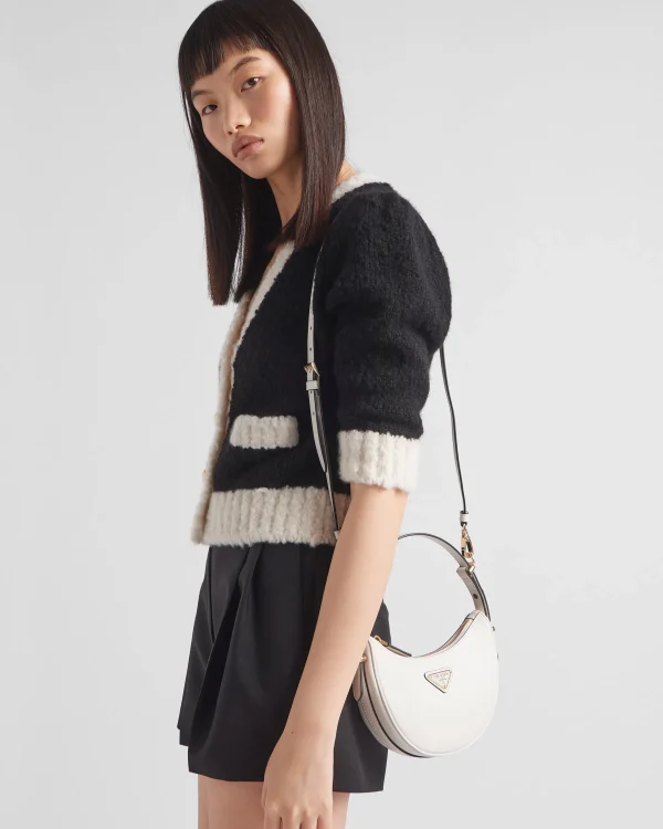 Shoulder Bags | Shoulder Bags*Prada Arqué leather mini shoulder bag White