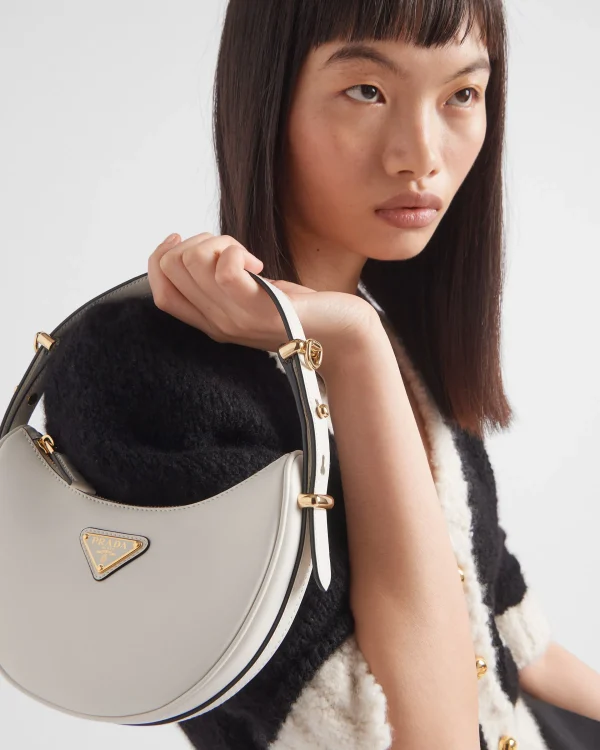 Shoulder Bags | Shoulder Bags*Prada Arqué leather mini shoulder bag White