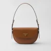 Shoulder Bags | Shoulder Bags*Prada Arqué leather shoulder bag with flap Cognac