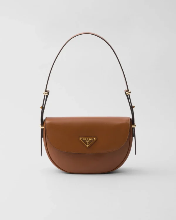 Shoulder Bags | Shoulder Bags*Prada Arqué leather shoulder bag with flap Cognac