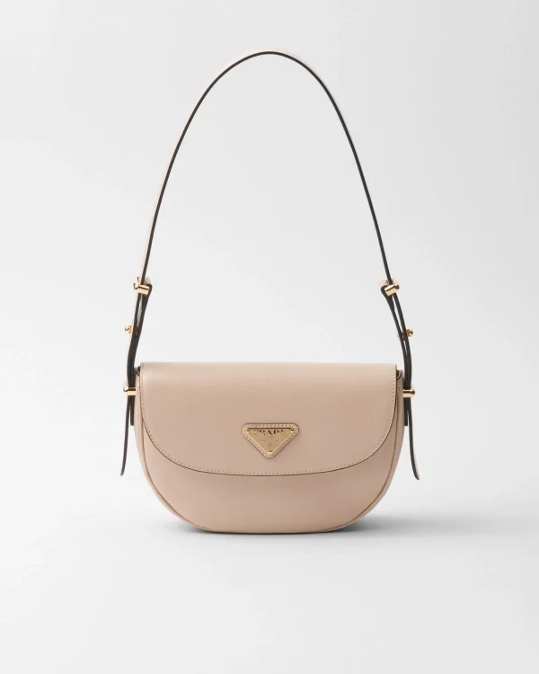 Shoulder Bags | Shoulder Bags*Prada Arqué leather shoulder bag with flap Travertine