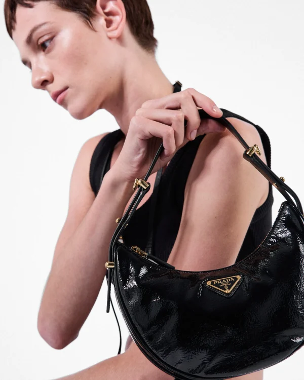 Shoulder Bags | Shoulder Bags*Prada Arqué naplak patent leather shoulder bag Black