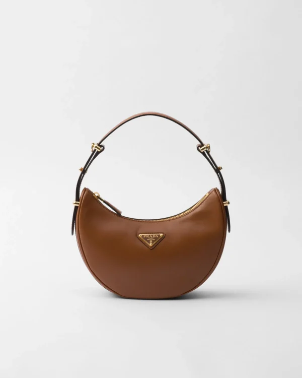 Mini Bags | Mini Bags*Prada Arqué small leather shoulder bag Cognac