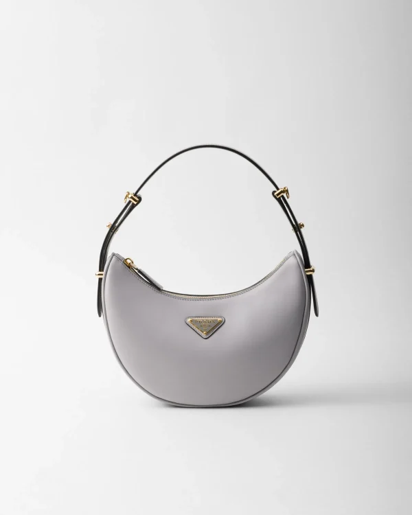 Mini Bags | Mini Bags*Prada Arqué small leather shoulder bag Granitegray