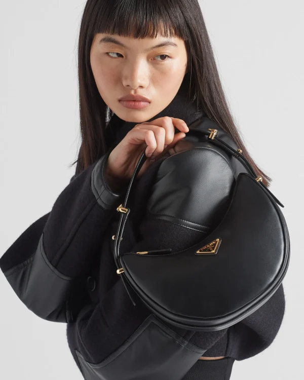 Mini Bags | Mini Bags*Prada Arqué small leather shoulder bag Black