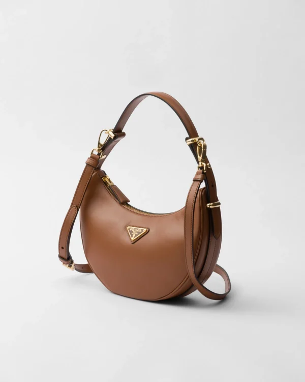 Mini Bags | Mini Bags*Prada Arqué small leather shoulder bag Cognac