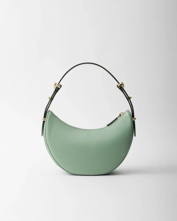 Mini Bags | Mini Bags*Prada Arqué small leather shoulder bag Aquamarine