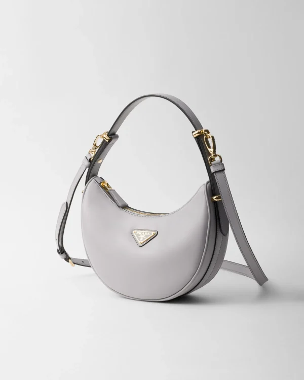 Mini Bags | Mini Bags*Prada Arqué small leather shoulder bag Granitegray