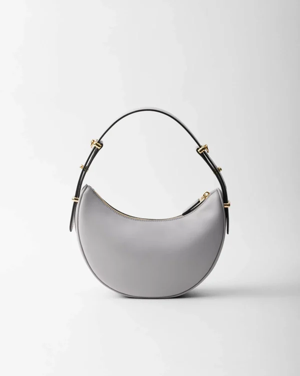 Mini Bags | Mini Bags*Prada Arqué small leather shoulder bag Granitegray