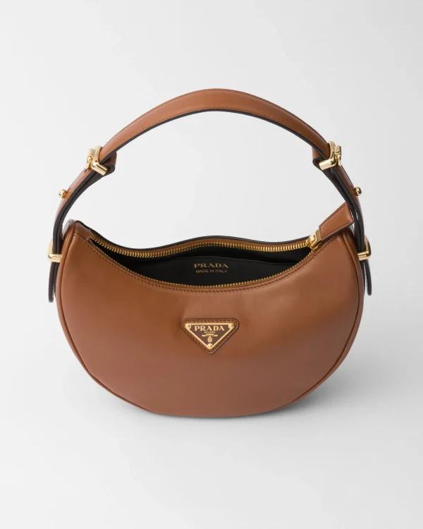 Mini Bags | Mini Bags*Prada Arqué small leather shoulder bag Cognac