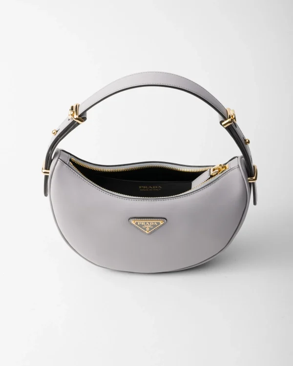 Mini Bags | Mini Bags*Prada Arqué small leather shoulder bag Granitegray