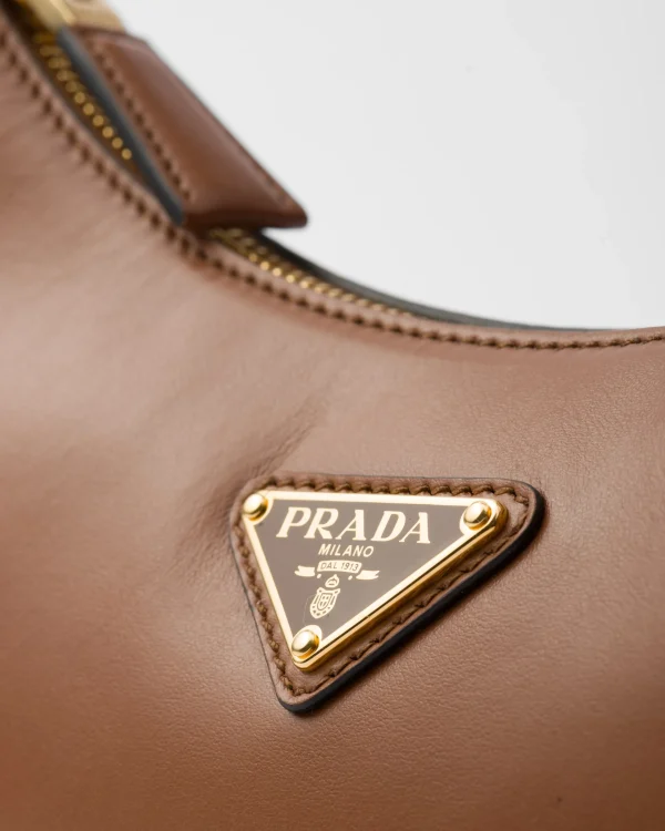 Mini Bags | Mini Bags*Prada Arqué small leather shoulder bag Cognac