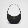 Mini Bags | Mini Bags*Prada Arqué small Re-Nylon and brushed leather shoulder bag Black