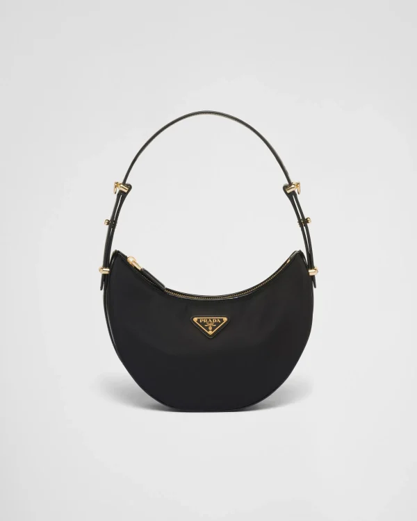 Mini Bags | Mini Bags*Prada Arqué small Re-Nylon and brushed leather shoulder bag Black