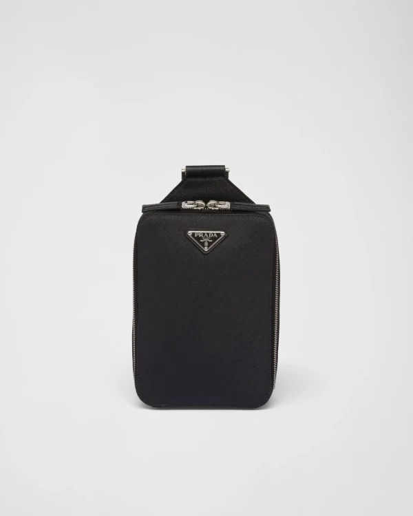 Backpacks And Belt Bags*Prada Brique Saffiano leather bag Black