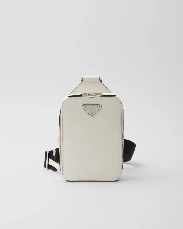 Backpacks And Belt Bags*Prada Brique Saffiano leather bag White