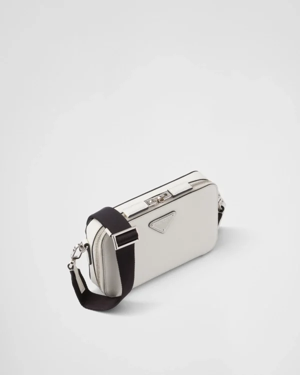 Messenger Bags*Prada Brique Saffiano leather bag White