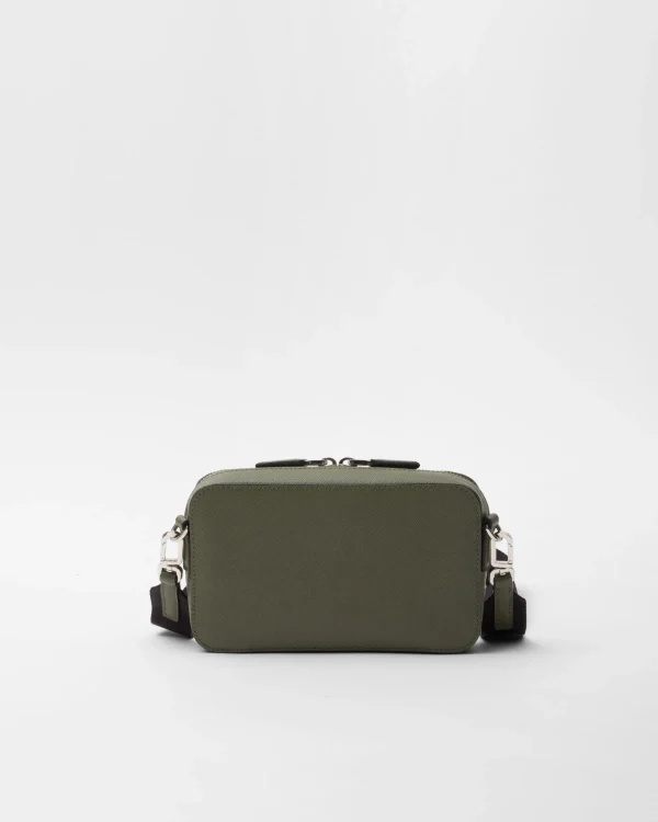 Messenger Bags*Prada Brique Saffiano leather bag Lodengreen