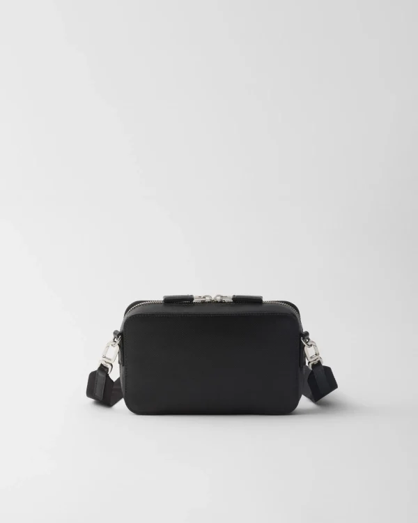 Messenger Bags*Prada Brique Saffiano leather bag Black