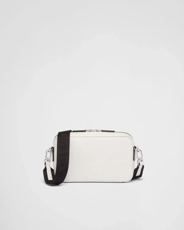 Messenger Bags*Prada Brique Saffiano leather bag White