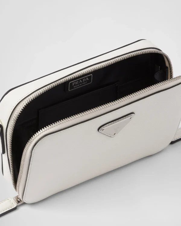 Messenger Bags*Prada Brique Saffiano leather bag White