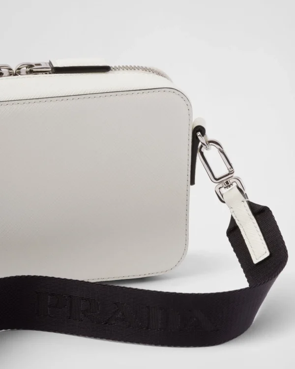 Messenger Bags*Prada Brique Saffiano leather bag White