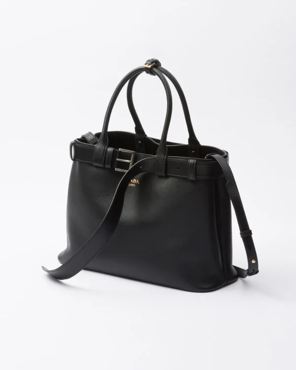 Briefcases | Briefcases*Prada Buckle large leather handbag with belt Black