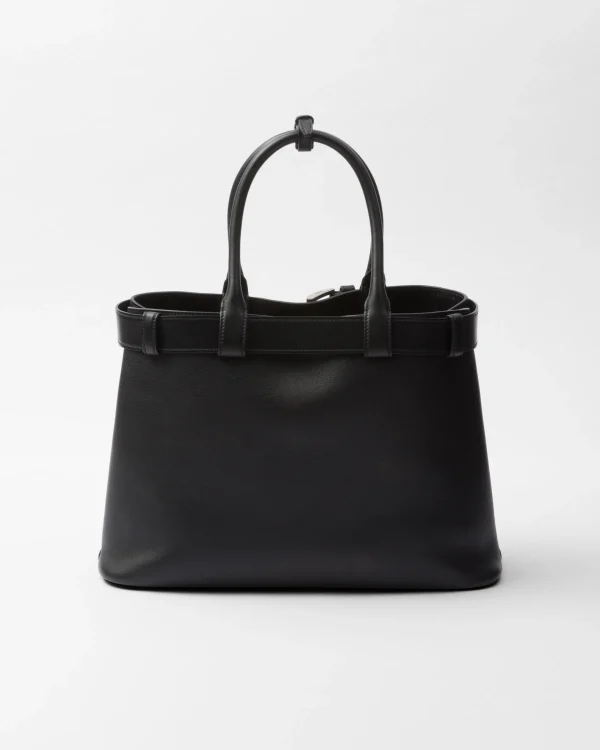 Briefcases | Briefcases*Prada Buckle large leather handbag with belt Black