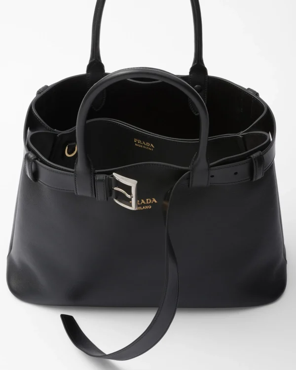 Briefcases | Briefcases*Prada Buckle large leather handbag with belt Black