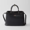 Top Handles | Top Handles*Prada Buckle medium leather handbag with double belt Black