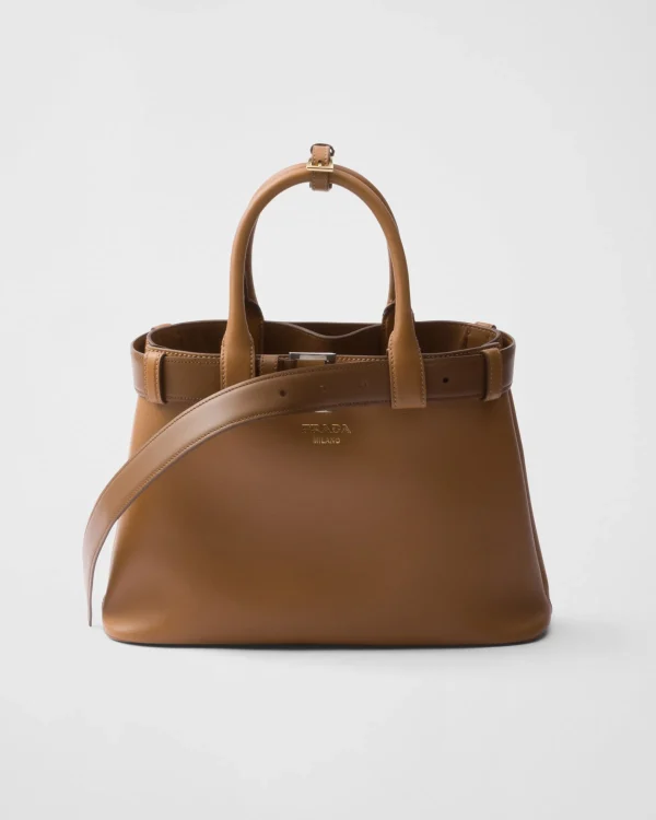 Top Handles | Top Handles*Prada Buckle small leather handbag with belt Caramel