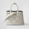 Top Handles | Top Handles*Prada Buckle small leather bag with appliqués White/black