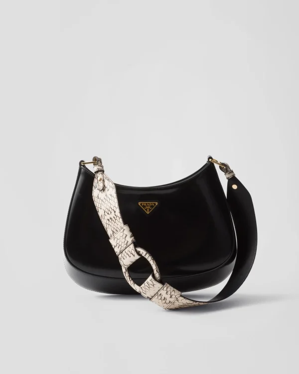 Shoulder Bags | Shoulder Bags*Prada Cleo Ayers and brushed leather shoulder bag Black/stonegray