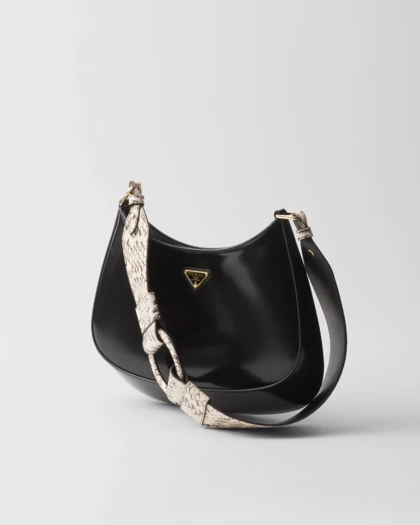 Shoulder Bags | Shoulder Bags*Prada Cleo Ayers and brushed leather shoulder bag Black/stonegray