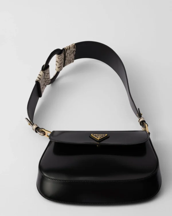 Shoulder Bags | Shoulder Bags*Prada Cleo Ayers and brushed leather flap bag Black/stonegray