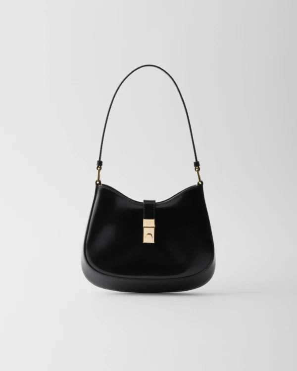 Shoulder Bags | Shoulder Bags*Prada Cleo brushed leather shoulder bag with clasp closure Black