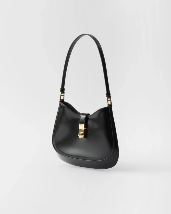 Shoulder Bags | Shoulder Bags*Prada Cleo brushed leather shoulder bag with clasp closure Black